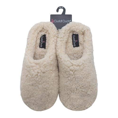 Cuddl Duds Women's Cozy Memory Foam Faux Shearling Lining Slipper Shoes