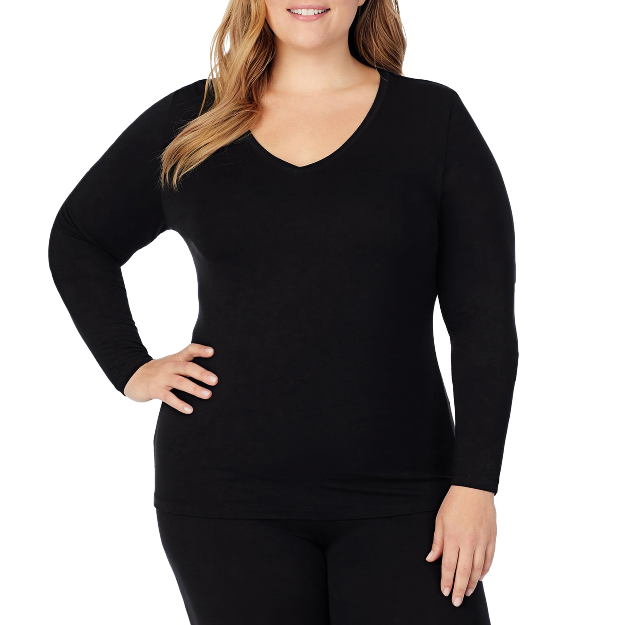 Cuddl Duds Stretch Long Sleeve V-Neck Softwear