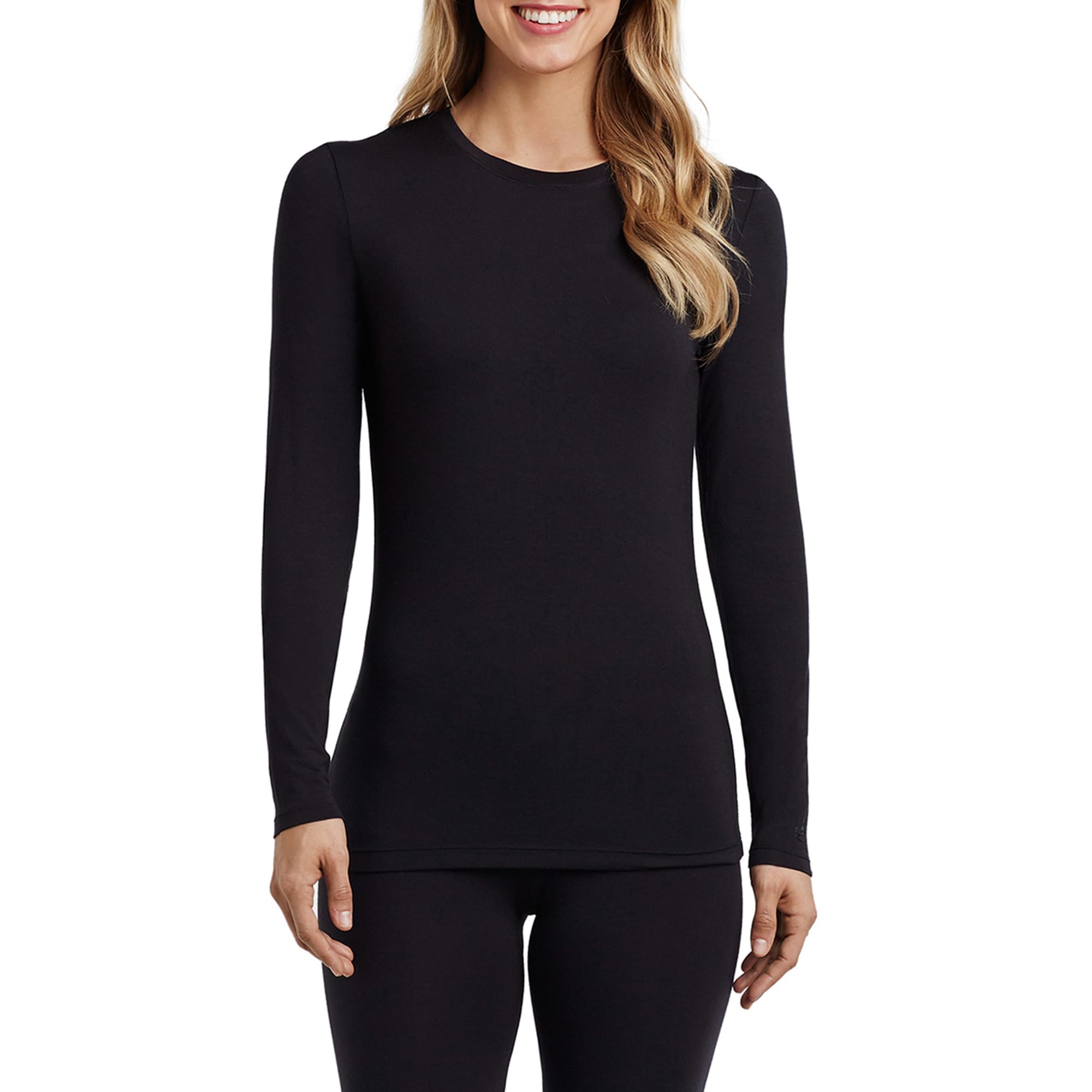 Cuddl Duds Women's Soft Stretch Long Sleeve Crew Neck Top